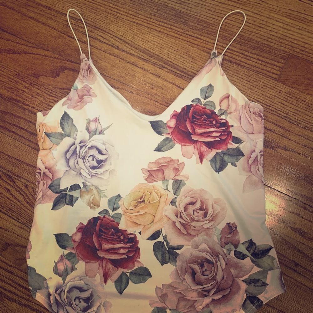 Floral bodysuit | Size S | Plunge neckline